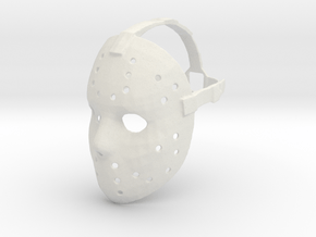 Jason Voorhees Mask W/ Strap in White Natural Versatile Plastic