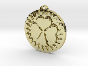 Heart Shamrock in 18k Gold Plated Brass