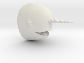 Narwhal in White Natural Versatile Plastic