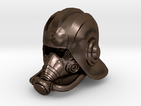 Sub Zero Tundra Mask & Helmet in Polished Bronze Steel