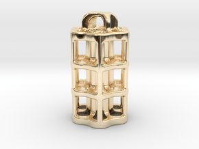 Tritium Lantern 5B (3x22.5mm Vials) in 14K Yellow Gold