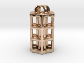 Tritium Lantern 5B (3x22.5mm Vials) in 14k Rose Gold Plated Brass