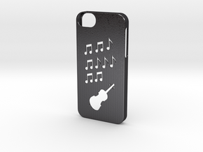 Iphone 5/5s music case  in Polished and Bronzed Black Steel