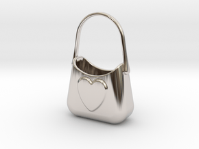 Bag Of Love in Rhodium Plated Brass