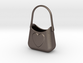 Bag Of Love in Polished Bronzed Silver Steel