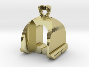 I♥U Shape - LP2 in 18k Gold Plated Brass