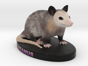 Custom Possum Figurine - Seamus in Full Color Sandstone