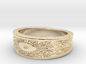 Sunflower Ring Size 7 in 14K Yellow Gold