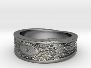 Sunflower Ring Size 7 in Fine Detail Polished Silver