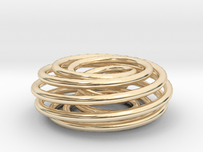 (2, 9) Spiral Torus in 14k Gold Plated Brass