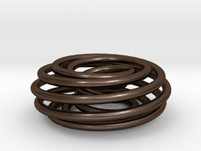 (2, 9) Spiral Torus in Polished Bronze Steel
