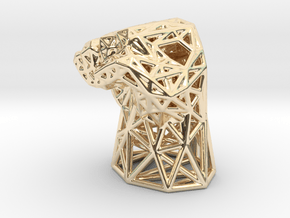 Fight the Power Voronoi Fist in 14K Yellow Gold
