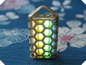 Hex Lantern X4: Tritium (All Materials) in Natural Brass