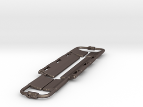 Scoop Stretcher Keychain in Polished Bronzed-Silver Steel: 28mm