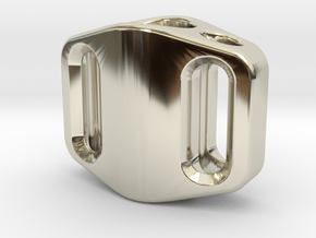 Pedal Bead Ver.1: Tritium (All Materials) in 14k White Gold