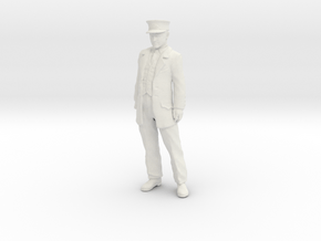 Conductor Cy Crumley Standing 1:20 scale WSF in White Natural Versatile Plastic