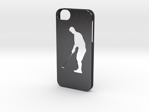 Iphone 5/5s golf case in Polished and Bronzed Black Steel