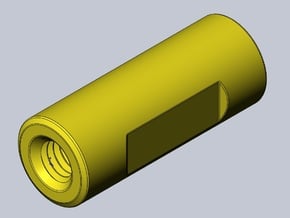 GWS Threaded Spacer in Yellow Processed Versatile Plastic
