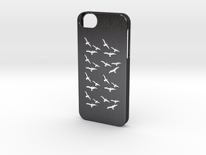 iphone 5/5s birds case in Polished and Bronzed Black Steel