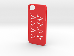 iphone 5/5s birds case in Red Processed Versatile Plastic