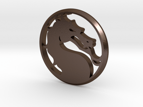 Mortal Kombat Medallion in Polished Bronze Steel