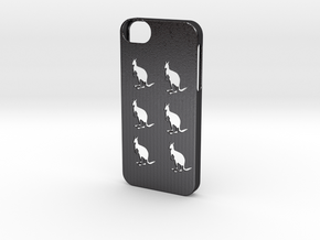 Iphone 5/5s kangaroo case in Polished and Bronzed Black Steel