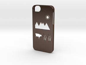 Iphone 5/5s meadow case in Polished Bronze Steel