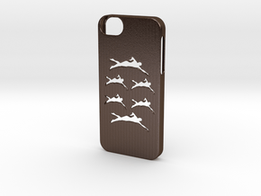 Iphone 5/5s swimming case in Polished Bronze Steel