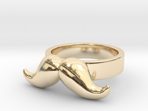 Mustache  Type:1 in 14k Gold Plated Brass
