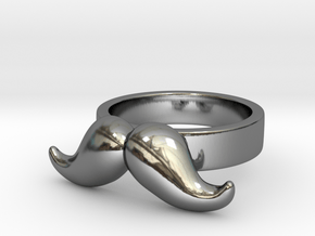 Mustache  Type:1 in Fine Detail Polished Silver
