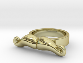 Mustache Type:2 in 18k Gold Plated Brass