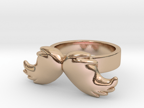 Mustache Type: 3 in 14k Rose Gold Plated Brass