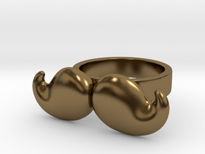 Mustache Type:4  in Polished Bronze
