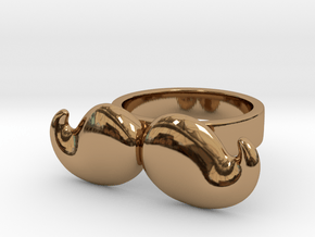 Mustache Type:4  in Polished Brass