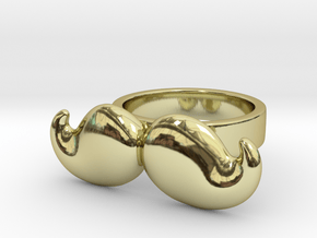 Mustache Type:4  in 18k Gold