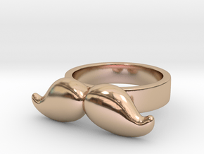Mustache Type:5 in 14k Rose Gold Plated Brass