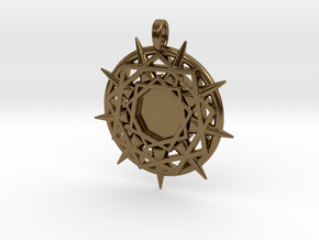 ENNEAGRAM COMPASS in Polished Bronze
