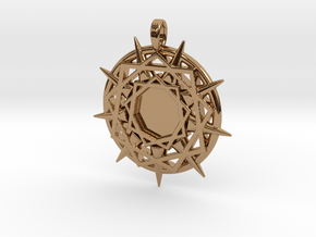 ENNEAGRAM COMPASS in Polished Brass