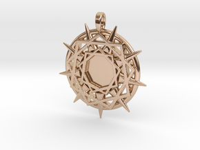 ENNEAGRAM COMPASS in 14k Rose Gold Plated Brass