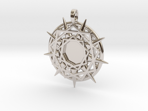 ENNEAGRAM COMPASS in Rhodium Plated Brass