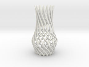 Flower Vase  in White Natural Versatile Plastic
