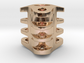 Triple Tritium Bead 3 (2x12mm Vials) in 14k Rose Gold Plated Brass