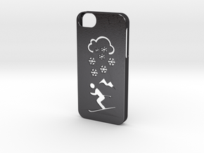 Iphone 5/5s winter case in Polished and Bronzed Black Steel