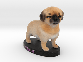Custom Dog Figurine - Peanut in Full Color Sandstone