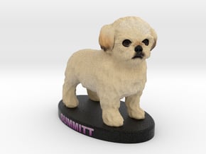 Custom Dog Figurine - Summitt in Full Color Sandstone