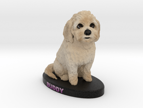 Custom Dog Figurine - Buddy in Full Color Sandstone