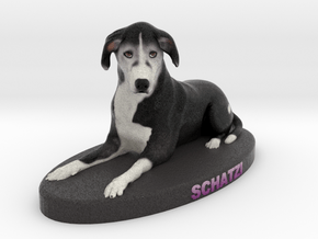 Custom Dog Figurine - Schatzi in Full Color Sandstone