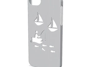 Iphone 5/5s fishing case in Tan Fine Detail Plastic