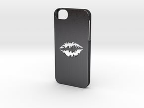 Iphone 5/5s kiss case in Polished and Bronzed Black Steel