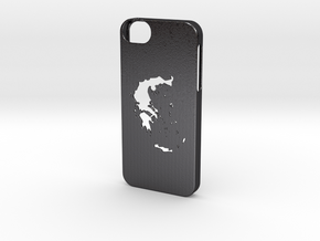 Iphone 5/5s Greece case  in Polished and Bronzed Black Steel